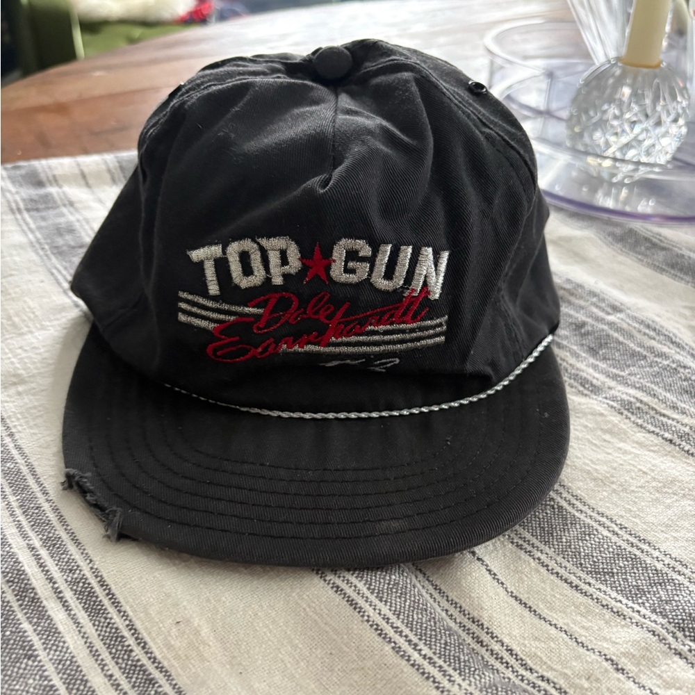 VINTAGE 1989 Dale Earnhardt Top Gun #3 NASCAR Flat Brim Hat